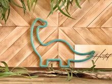 Load image into Gallery viewer, Custom Knitted Wire Art Dinosaur | Handmade Nursery Wall Decor