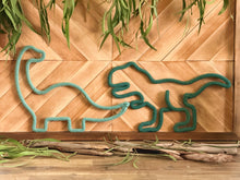 Load image into Gallery viewer, Custom Knitted Wire Art Dinosaur | Handmade Nursery Wall Decor