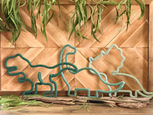 Load image into Gallery viewer, Custom Knitted Wire Art Dinosaur | Handmade Nursery Wall Decor