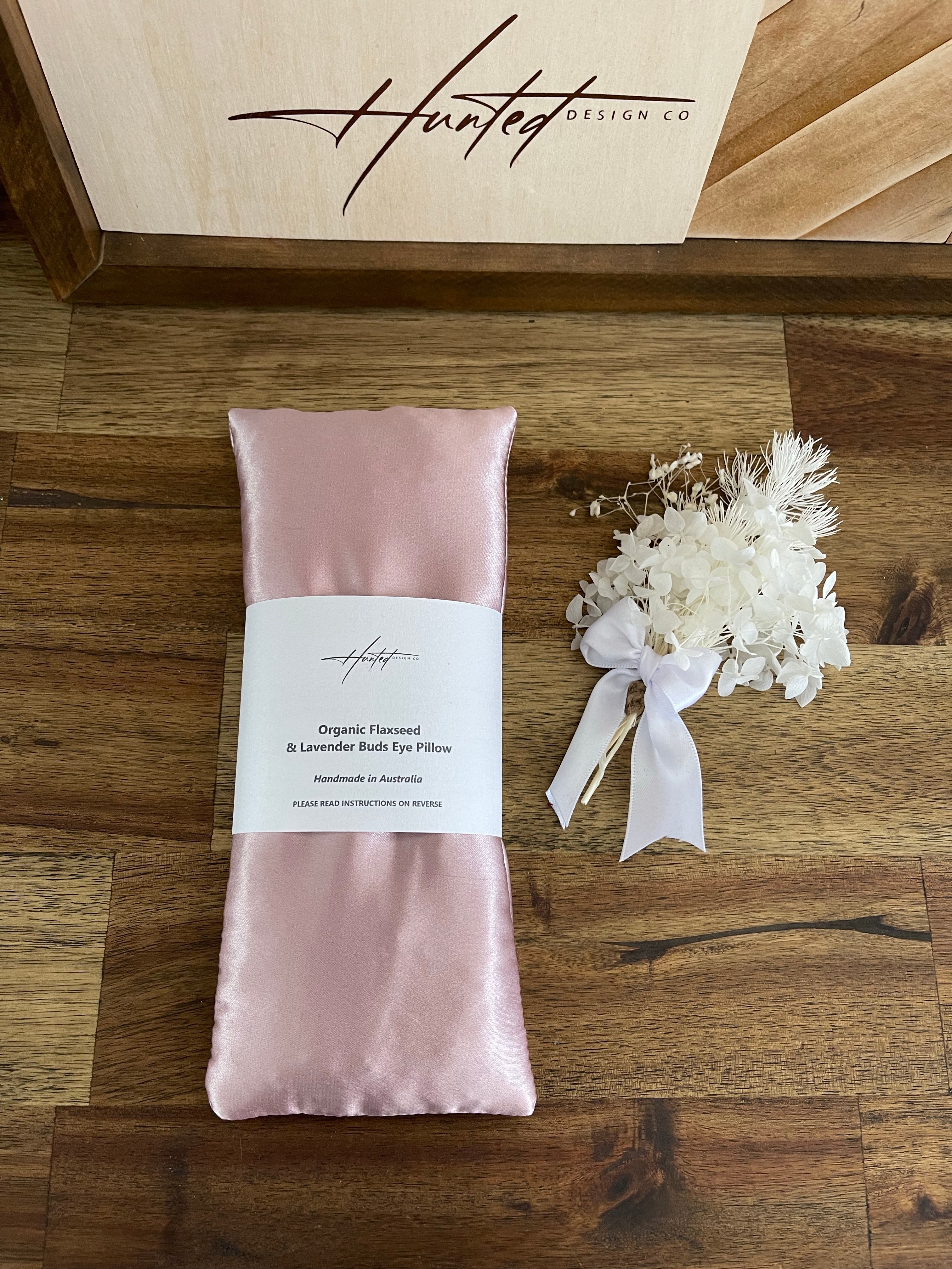 Eye Pillow Lavender Buds Organic Flaxseed Hunted Design Co