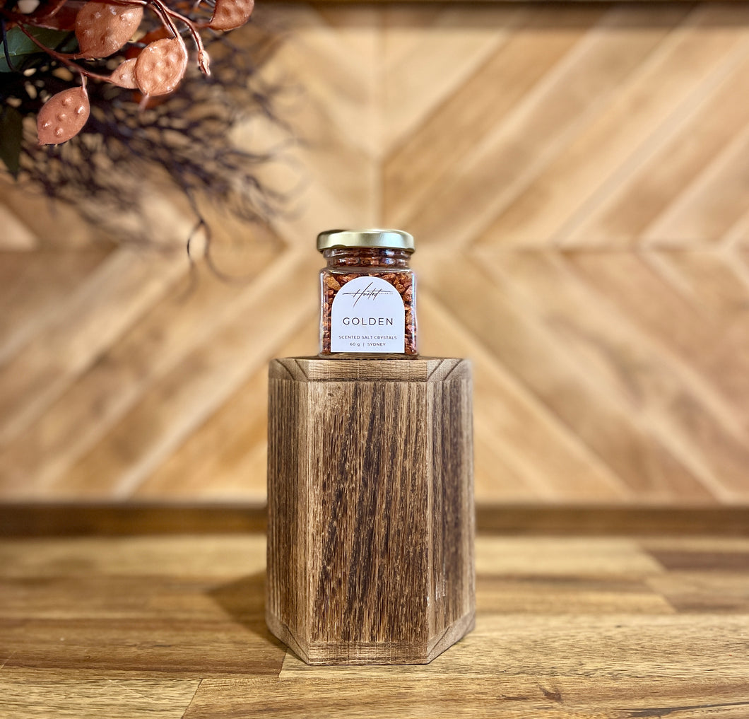 Scented Salt Crystals by Hunted Design Co - GOLDEN 60 g