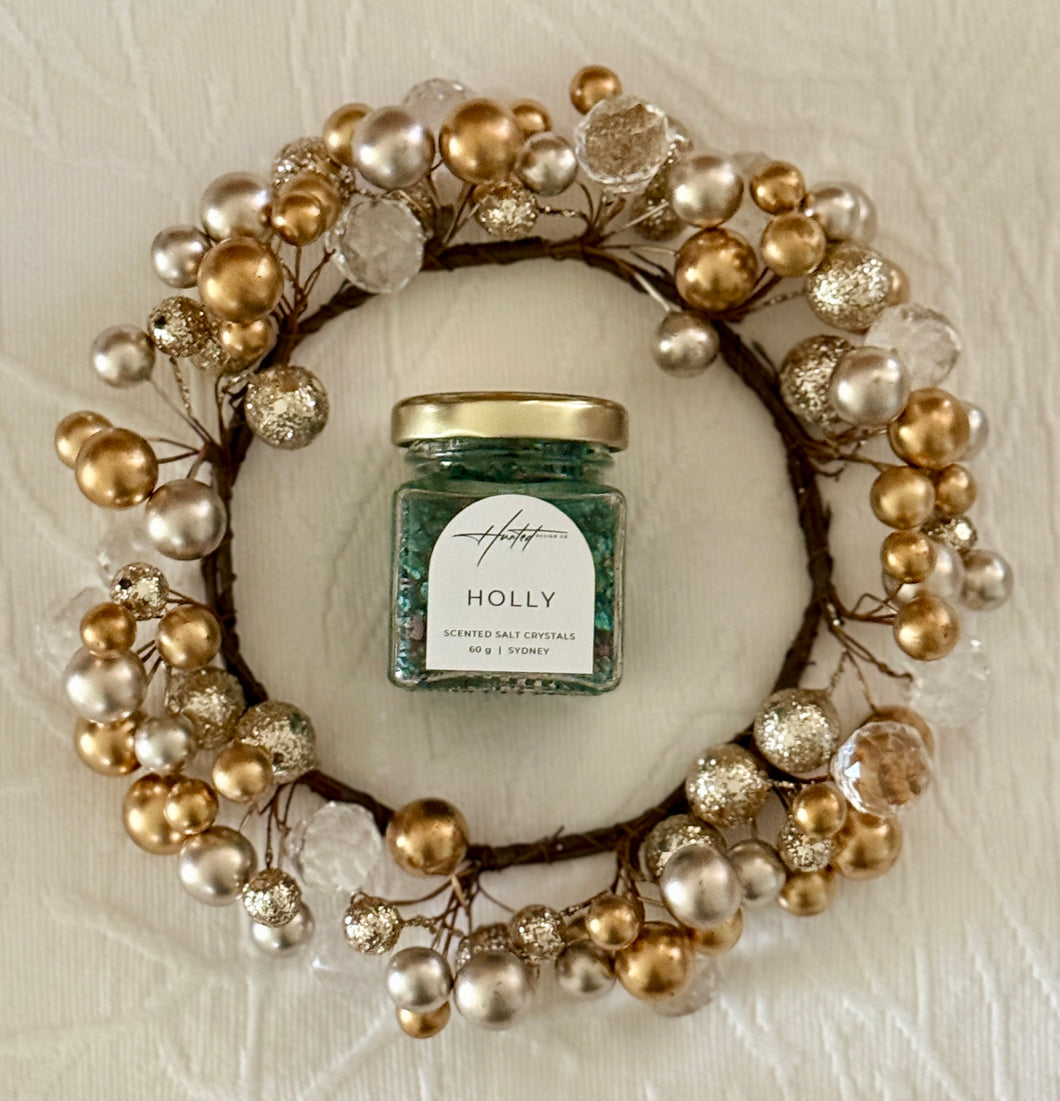 Scented Salt Crystals by Hunted Design Co - HOLLY 60 g
