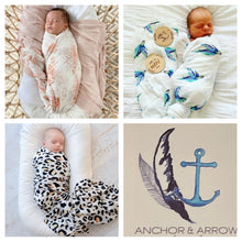 Load image into Gallery viewer, Anchor &amp; Arrow Organic Bamboo Cotton Swaddles
