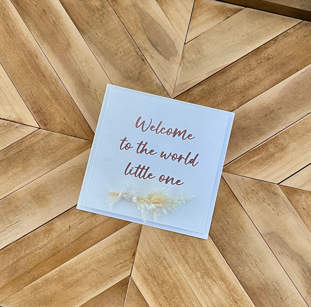 Greeting Card - 'Welcome to the world little one' by Hunted Design Co