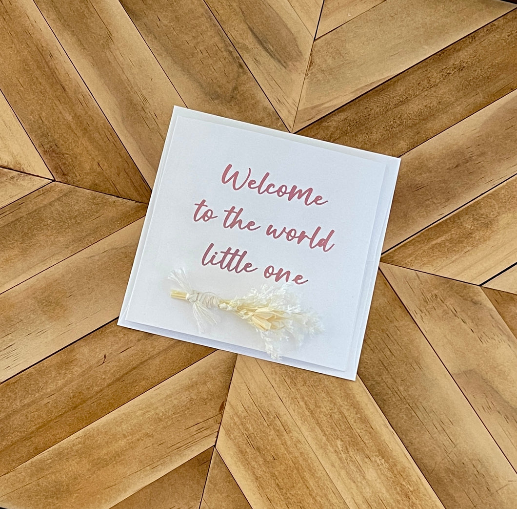 Hunted Design Co Greeting Card - 'Welcome to the world little one'