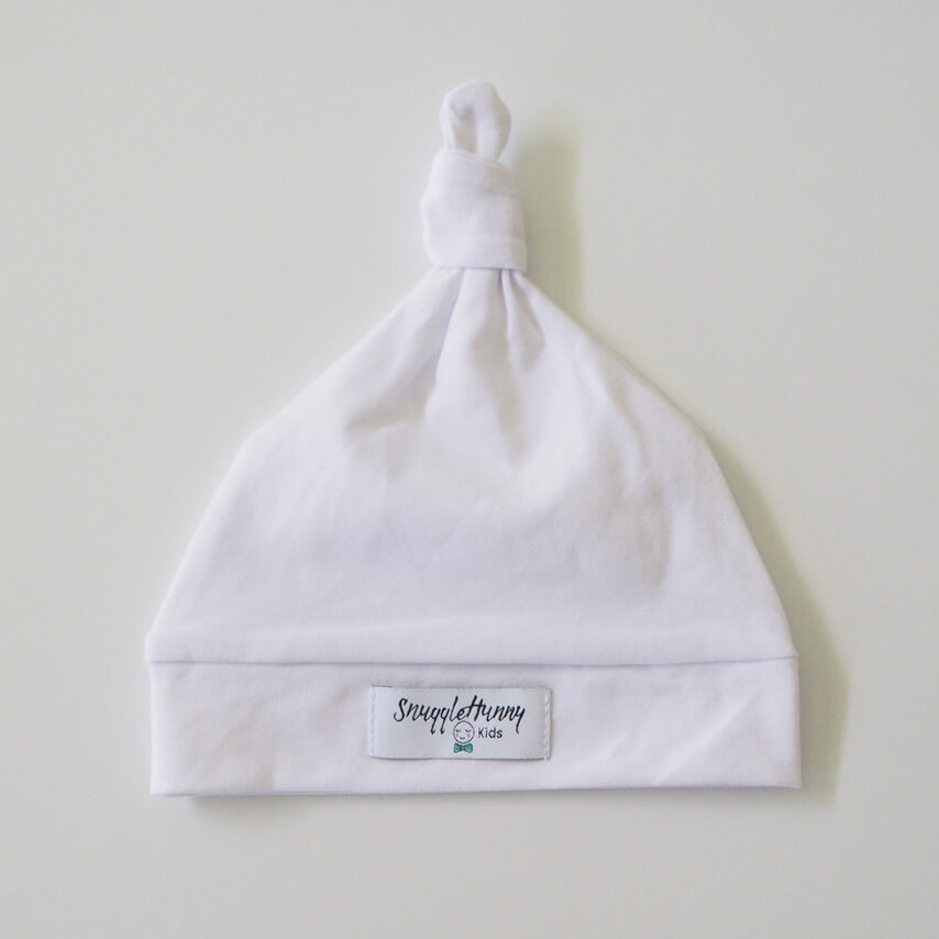 Snuggle Hunny White Knotted Beanie